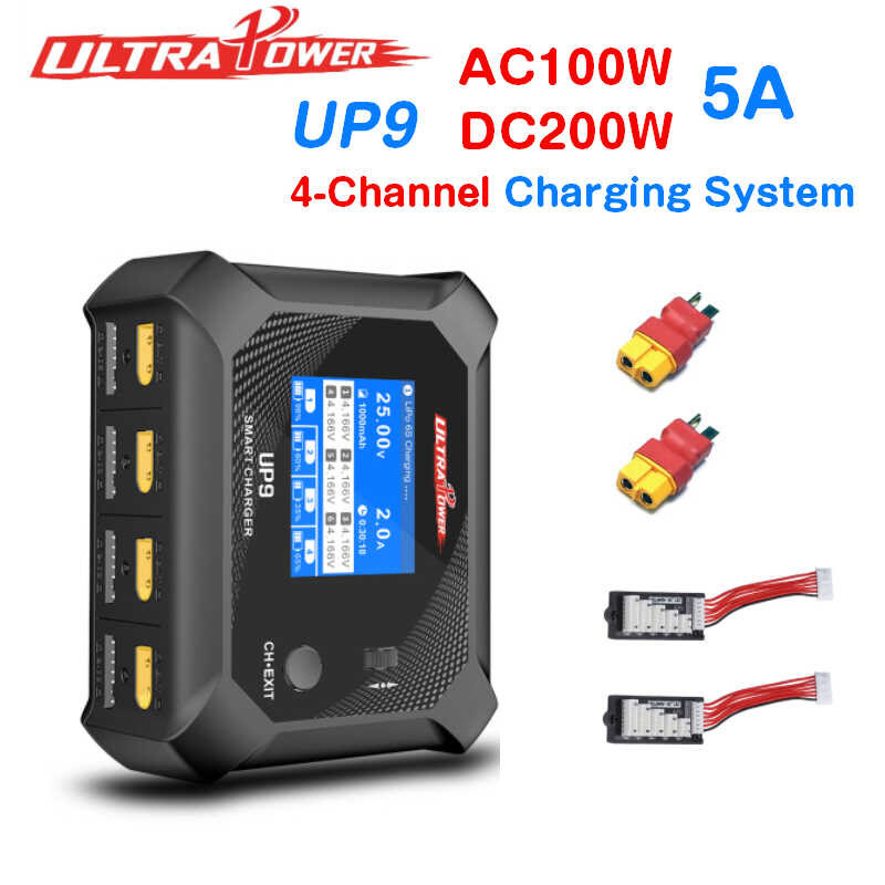 UP9 UltraPower AC 100W DC 4X50W 4 Channels ISP LCD Balance Charger ...