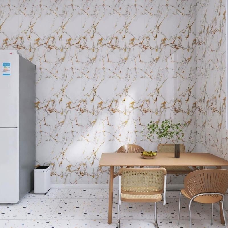 30x60cm Wallpaper 3d Waterproof Self Adhesive Wall Tile Pvc Vinyl Peel ...