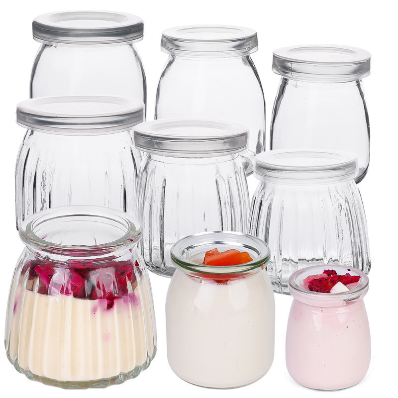 Pudding Jar With Lid - Multi-Purpose Sealed Bottle - Baking Glass ...