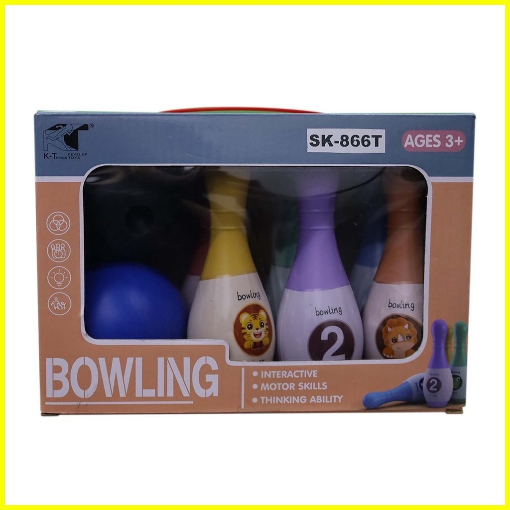 Children Bowling Toy Colorful Bowling Ball Pin Set Toy for Kid Early ...