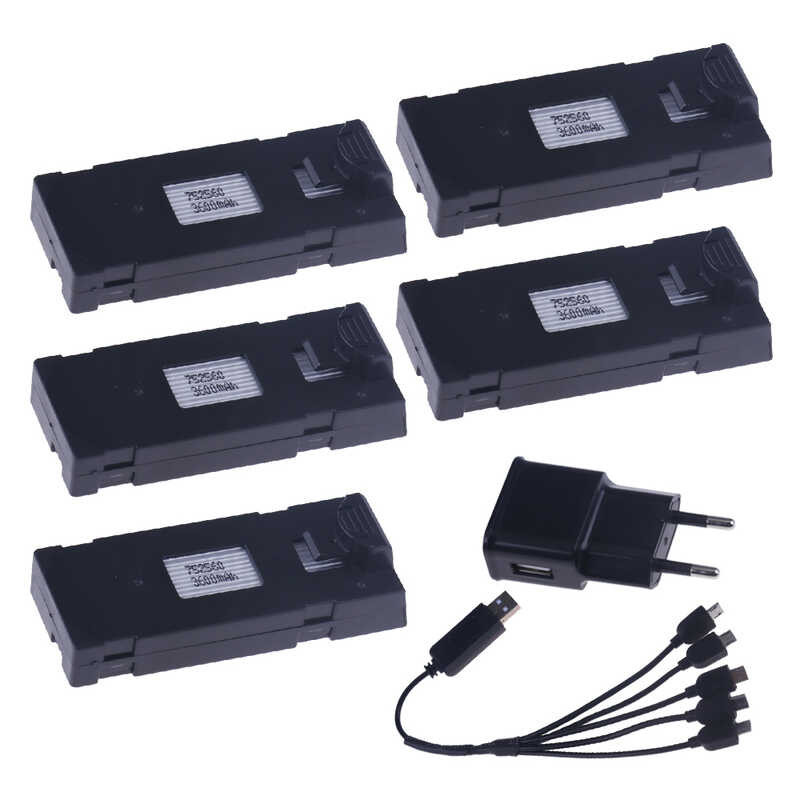 3 Batterie Ricaricabili 1800 MAh 3.7V Per Drone E88 E88PRO E99: Con Cavo USB, Lipo, Grigie, Alimentazione Di Riserva