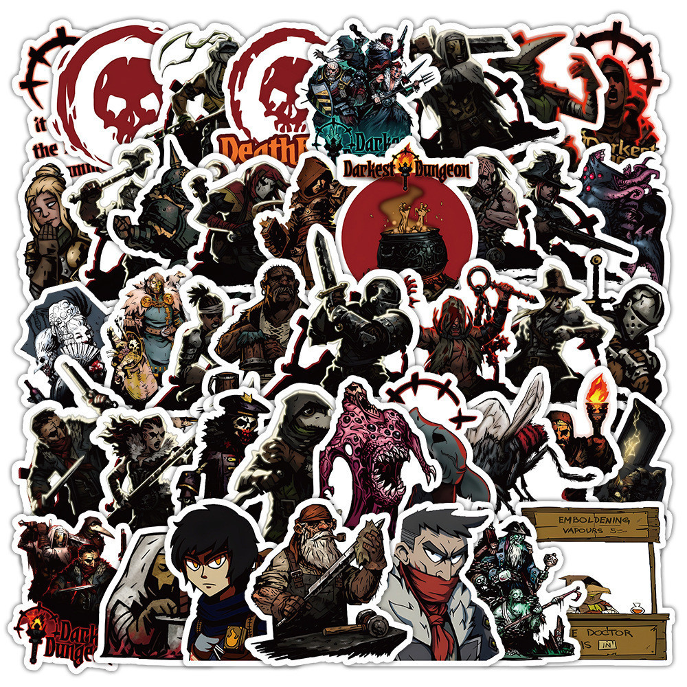 50 New Style Dark Dungeon Stickers Cartoon Characteristic Game