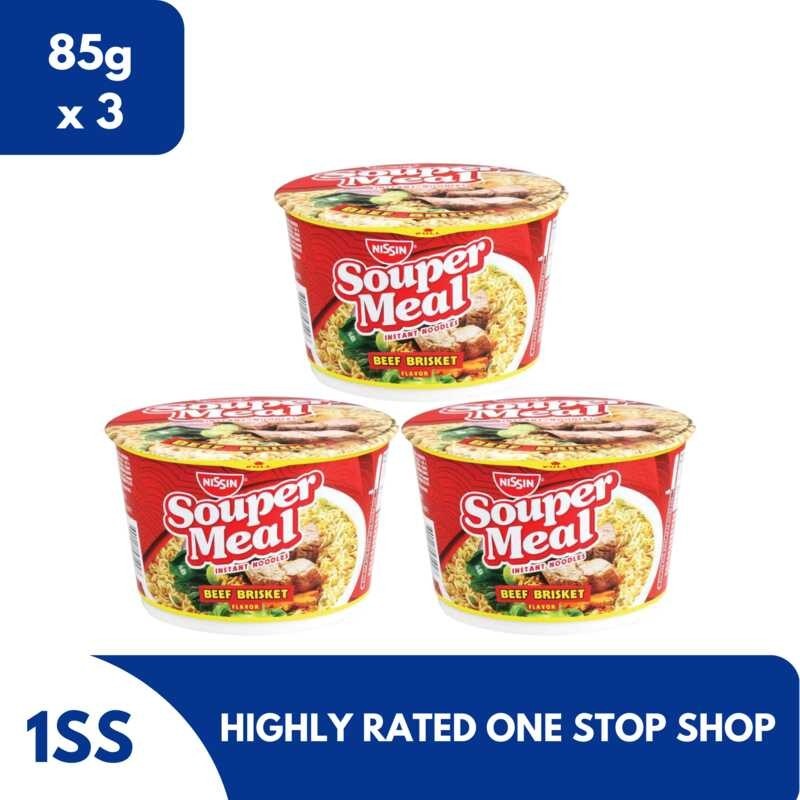 Nissin Souper Meal Instant Noodles Beef Brisket Flavor, 85g set ng 3 ...