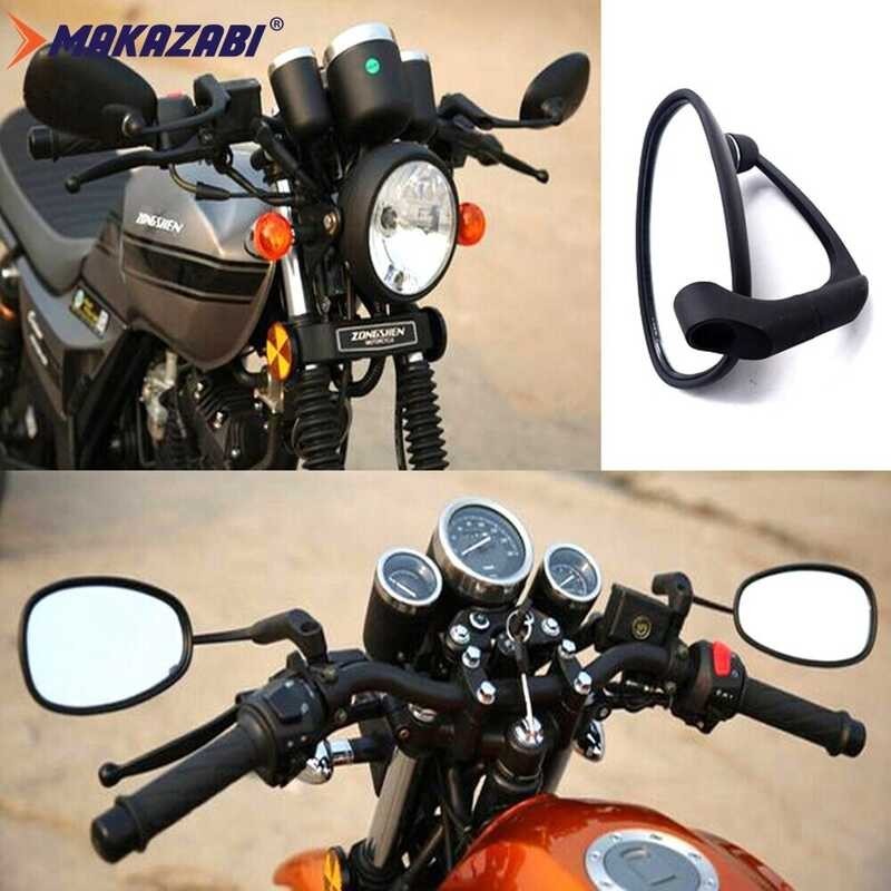 Mm Motorcycle 8/10 Rear View Side Mirror Round Retro Modified Motorbike ...