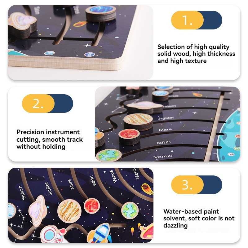 Eight Planets Outer Space Solar System Board Game Educational Toys ...