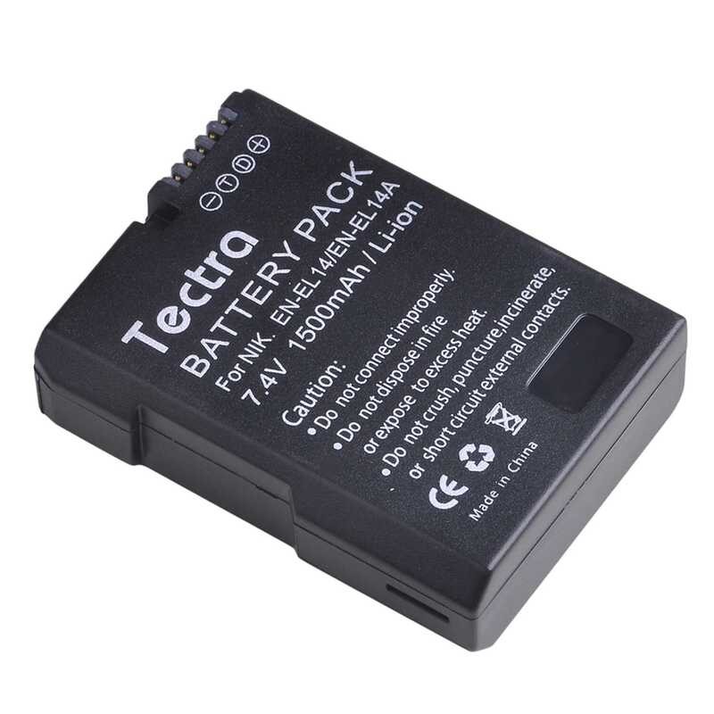 Kit 2 Batteries EN-EL14 + Chargeur Rapide Pour Nikon D3x00, D5x00, Coolpix P7000, Etc.