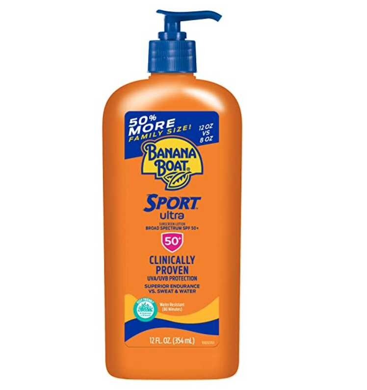 Banana Boat Ultra Sport Sunscreen Lotion, Broad Spectrum, SPF 50, 12oz ...