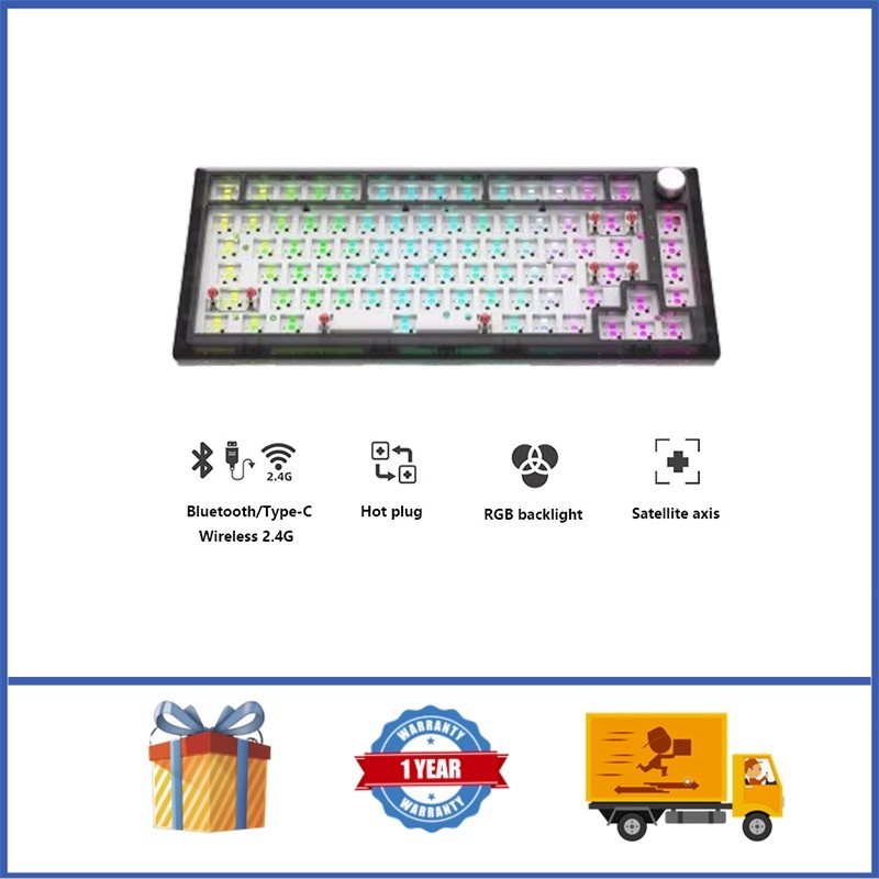 in stock DK75 Wired Mechanical Keyboard KIT GASKET RGB Hot Swappable ...