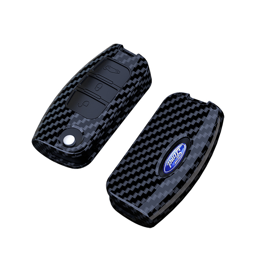 NO.1 carbon fibre Remote Car flip Key Key Cover Ford Focus Fiesta ...