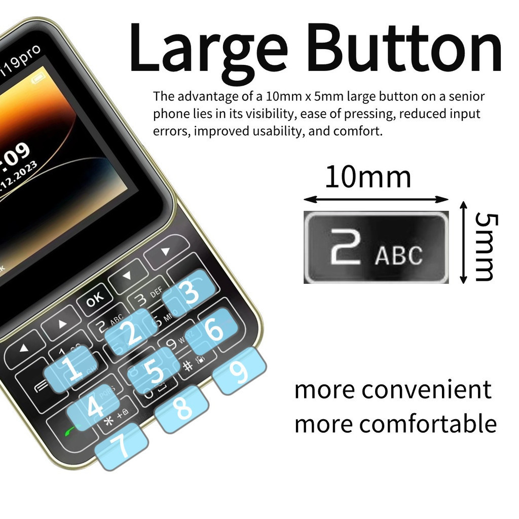 New i19pro Mini Phone 2.4 Inch Dual SIM 2G GSM Rotating Slide Elderly ...