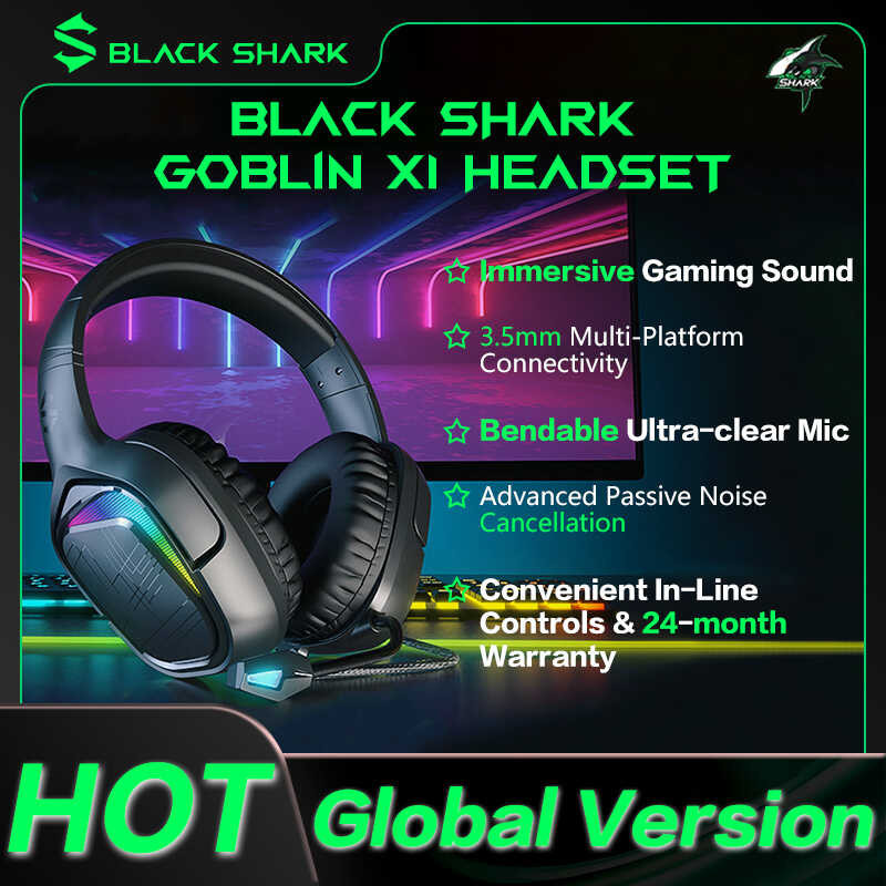 Shark Headset Black Goblin X1 All-In-1 Gaming Headphones With Ultra ...