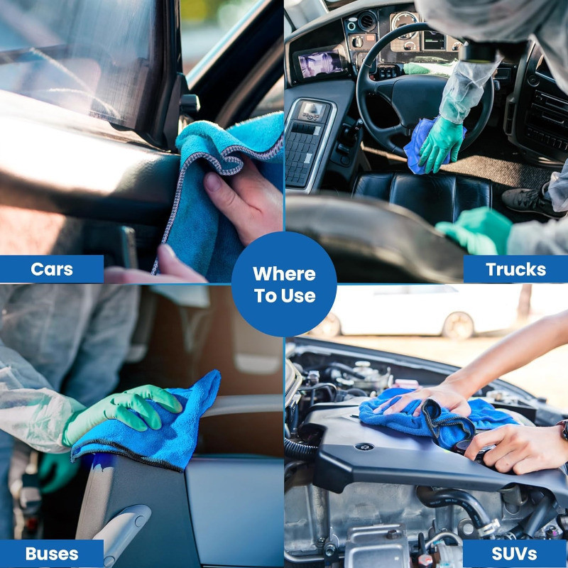 Multifunctional Double-sided Microfiber Car Cleaning Cloth - Scratch ...