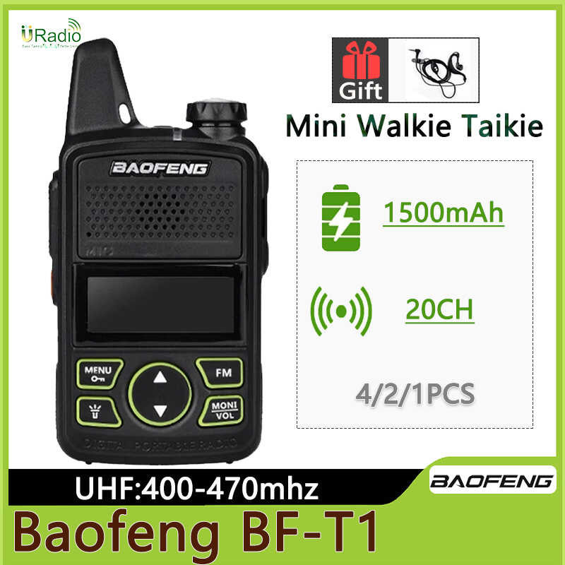 Baofeng BfT1 MINI Walkie Talkie Kid's Gift Woki Toki USB Charger For