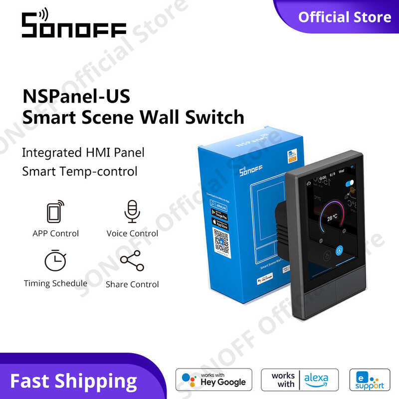 Scene SONOFF Nspanel Wall EU US 2 Gang Wifi Switch Smart Home Center ...