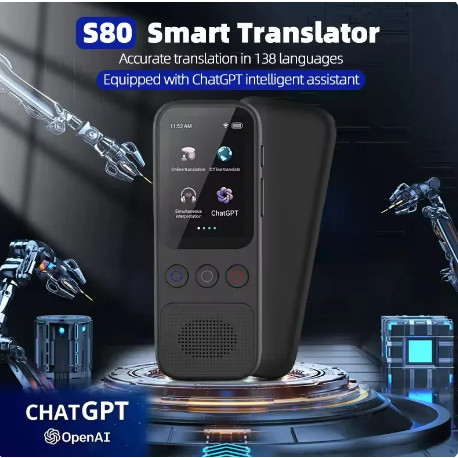 in stock S80 Language AI Translator Device with 138 Languages Voice ...
