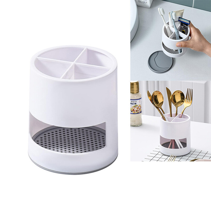 Multi-Functional Storage Bucket Toothbrush Holders for Bathrooms ...