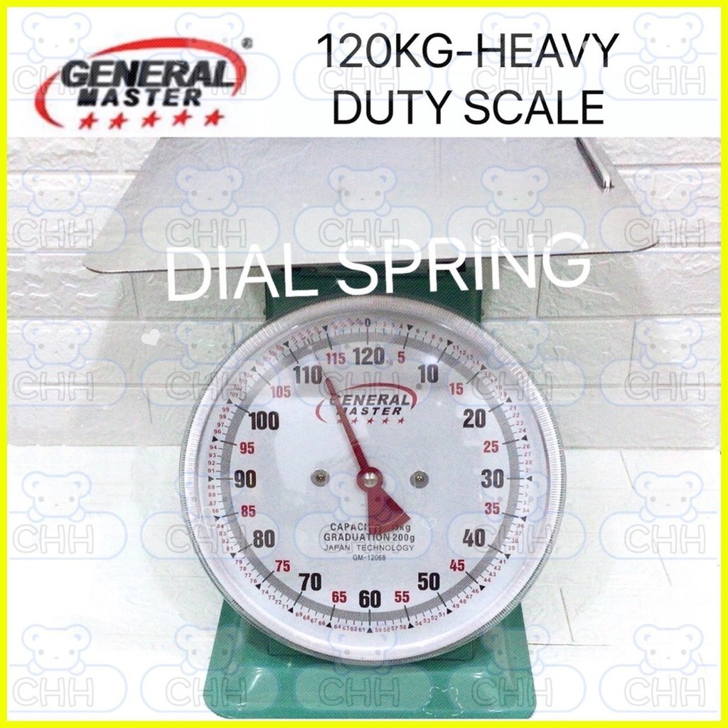 Heavy Duty general master Dial Spring 120kg Flat scale/Timbangan ...