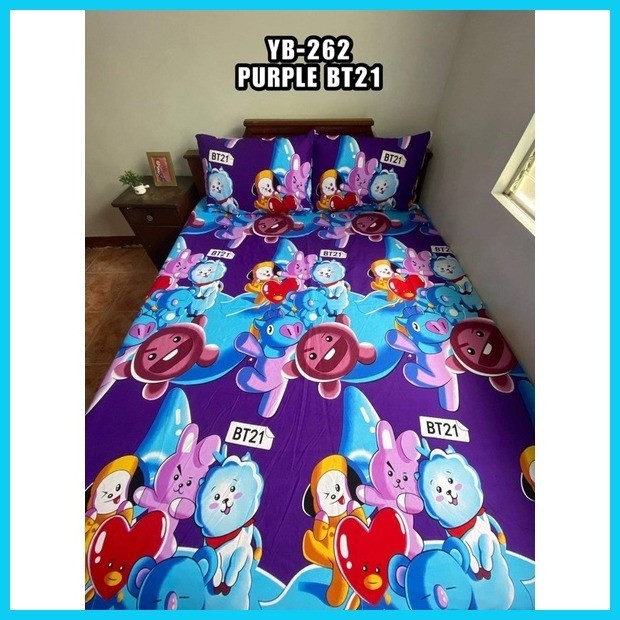 ☑ 3in1 BTS BEDSHEET / BT21 BEDSHEET (canadian cotton) Shopee Philippines