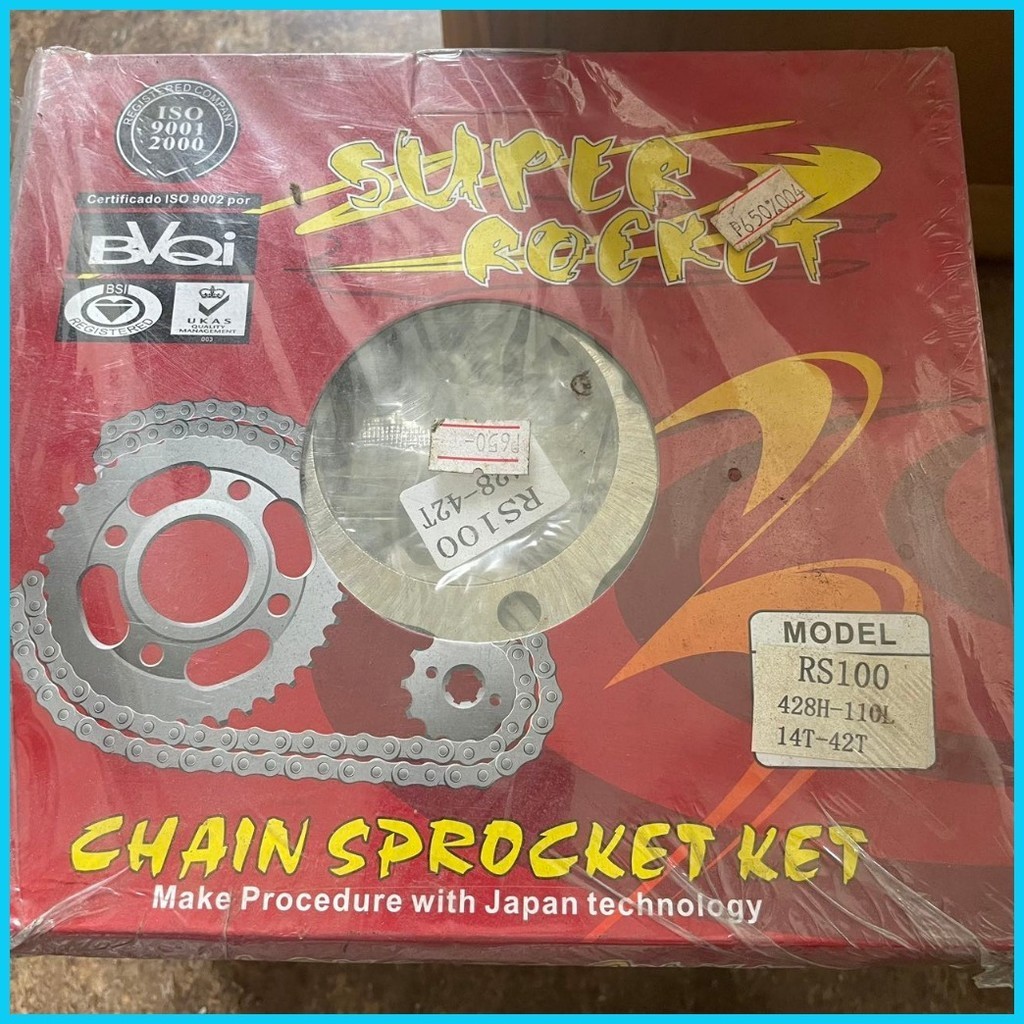 ☼ ∆ ๑ Chain Sprocket Set 2in1 Raider150 RS100 CT100 BAJAJ Original by ...