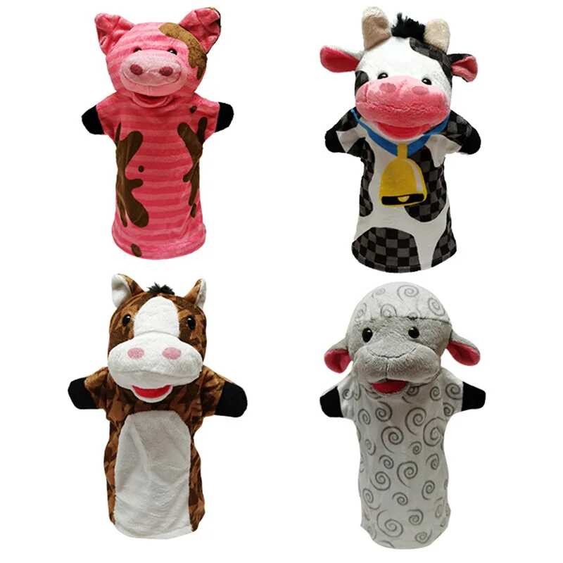 Animal Lovely Hand Puppet Story Talking Parent-Child Interactive Plush ...
