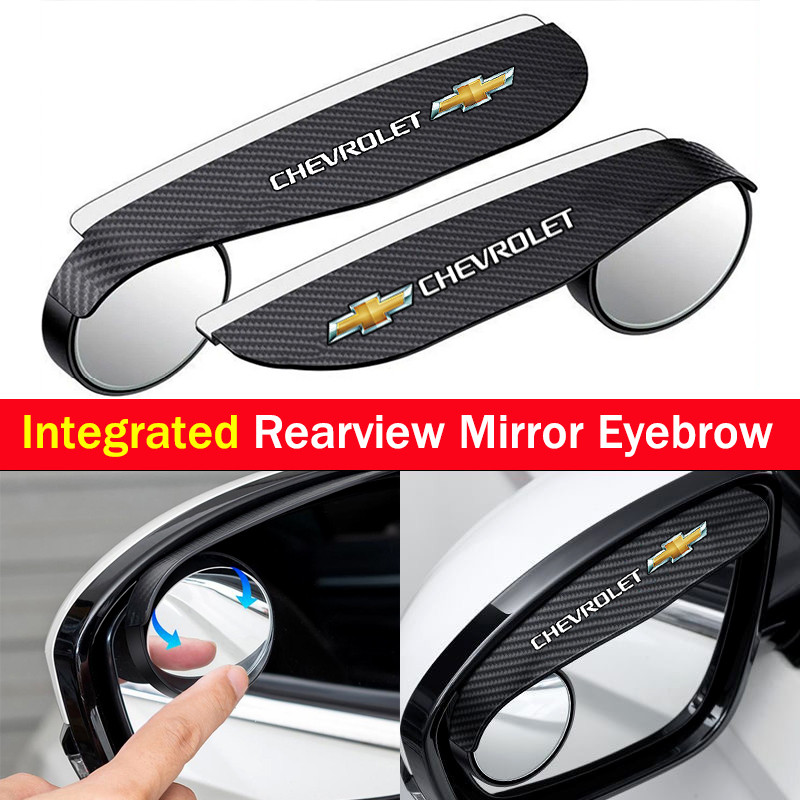 1 Pair 6D Carbon Fiber Texture Integrated Car Rearview Mirror Rain ...