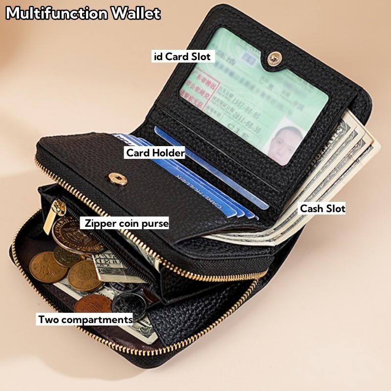 High End Quality Leather Short Wallet for women korean style Wallets ...