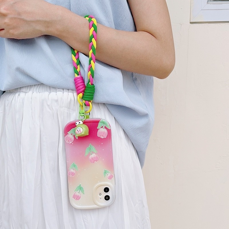 Cute Mobile Phone Lanyard Hanging Decoration Can Be Carried Twist Rope ...