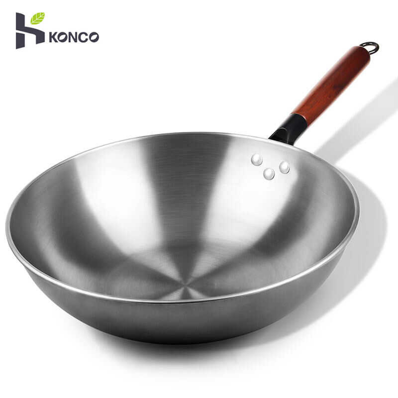Traditional Cast Tsina Iron Woks 30/32/34Cm Flat Bottom Wok At Stir Fry