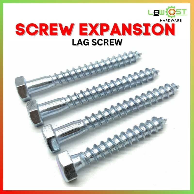 Lag Screw Expansion Anchor Hex Head For Concrete Wall Unk 14 516