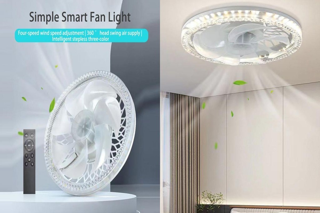 Versatile Color Options Ceiling Fan Modern Remote Control Led Ceiling ...