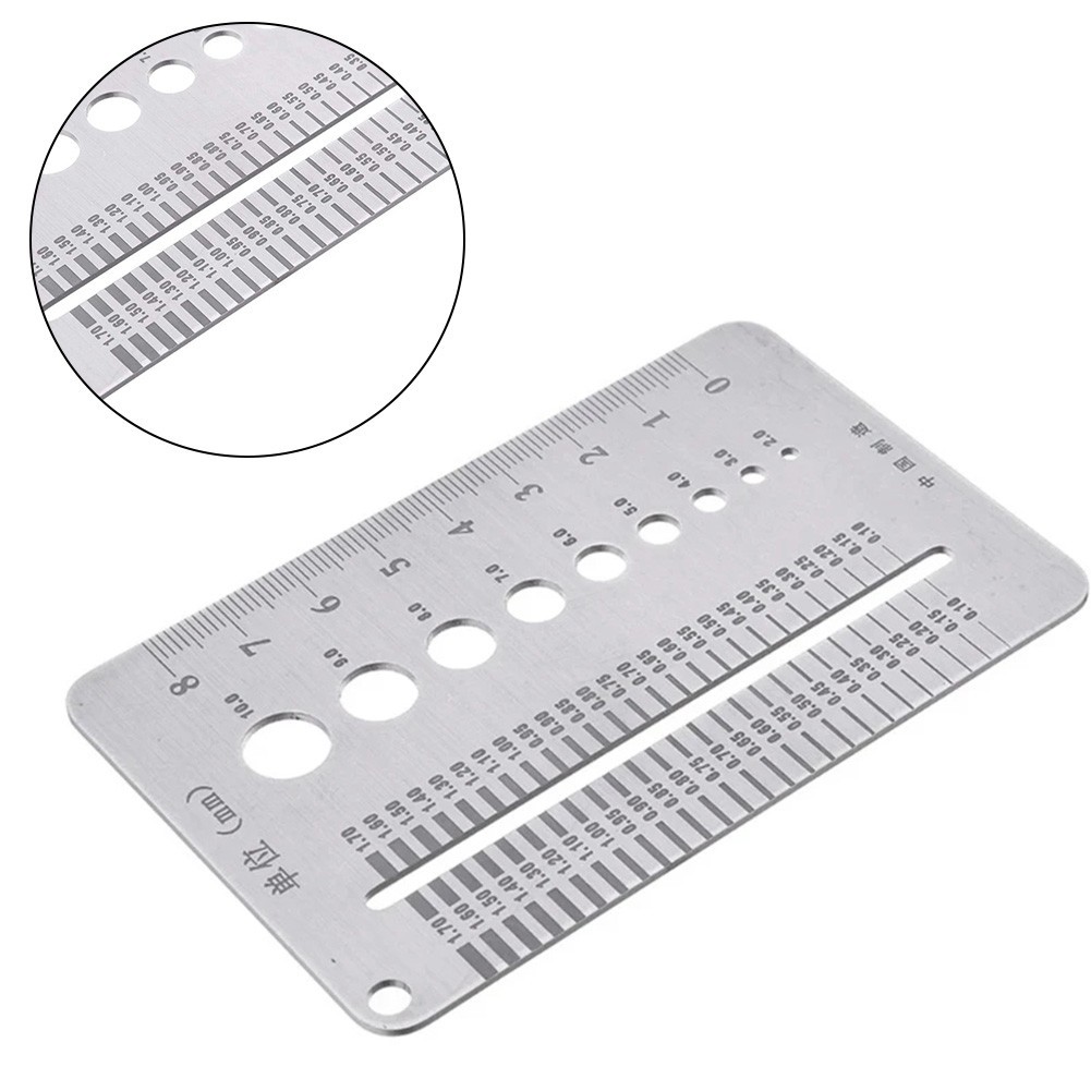 2-10mm Stainless Steel Bolt Screw Gauge Plate Screw Diameter Measuring ...