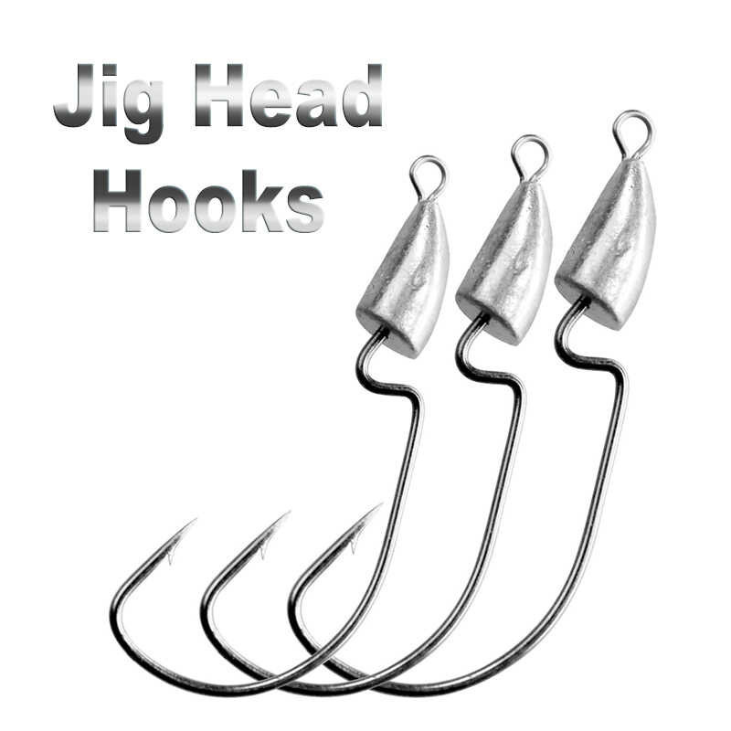 OBSESSION 50Pcs Bullet Jig Head Fishing Hooks 5G 7G 10G 14G Wide Crank ...