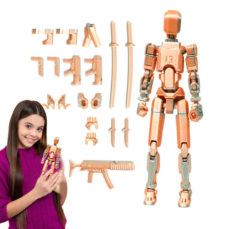 7 Figure Full Body Mechanical Movable Toy Multiple Accessories Action ...