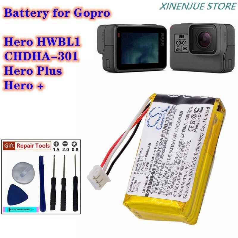 Camera Battery 3.7V/800Mah Pr062334 Para Sa Gopro Hero Hwbl1,Chdha301