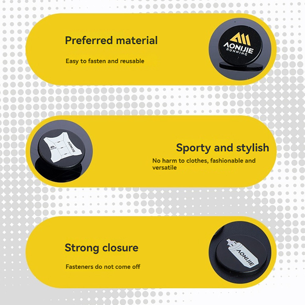 AONIJIE ZP Running Bib Clips Number Buckle Race Number Button Fixing ...