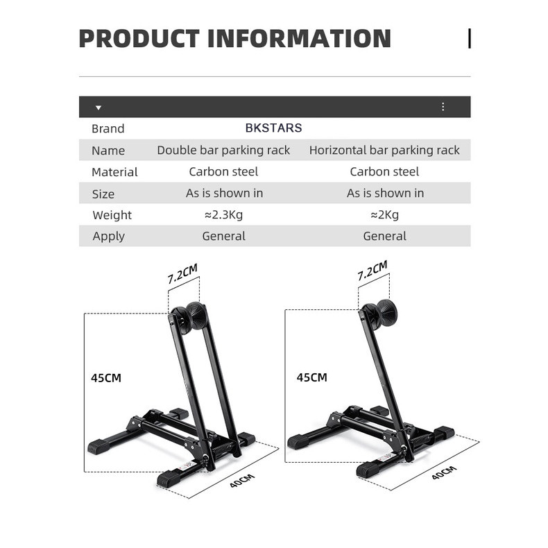 Jolitac Adjustable Bike Stand Bicycle Storage Stand Bike Floor Parking Rack Wheel Holder Fiat 20-29 Inch Bikes Front Or Rear Wheel, Suitable For - View #8