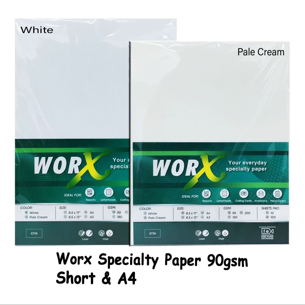Worx Specialty Paper 90gsm 100sheets | Shopee Philippines