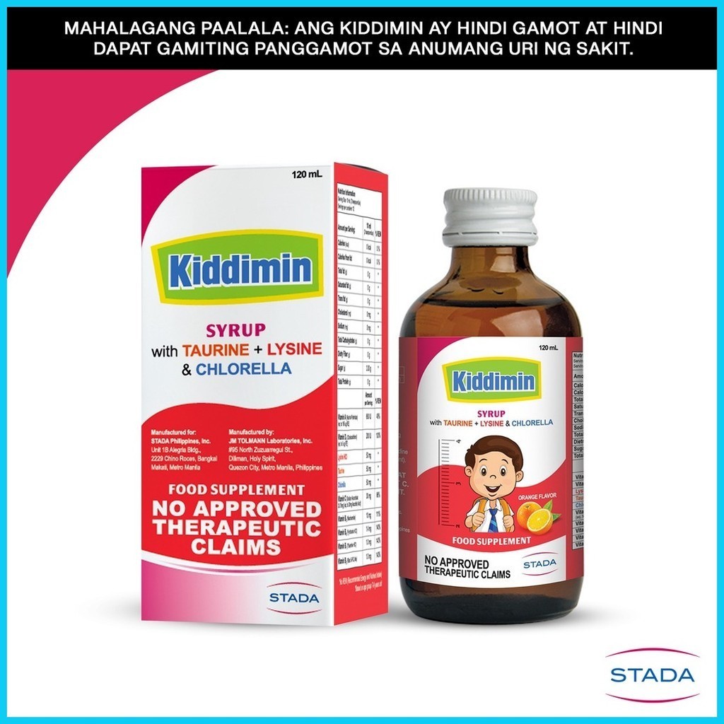 ♣ KIDDIMIN Multivitamins + TLC Syrup 120ml | Shopee Philippines