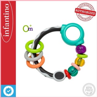 Infantino Shake & Spin Rattling Ring (BPA-Free) - Baby Rattle with Mini ...