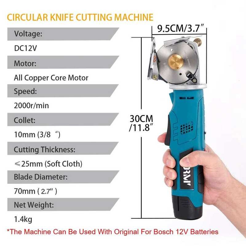 Electric 12V Round Scissors Electric Scissors Shear Cloth Cutter Fabric ...