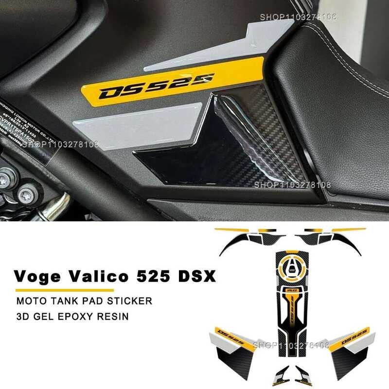 4 New 3 Voge Ds525x Motorcycle Side Fuel Tank Sticker Non-Slip 3D Epoxy ...