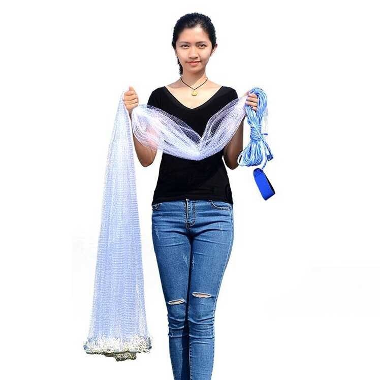 Cast Net Finefish 2.4M-7.2M Hand Cast Net Mesh High Quality Nylon ...