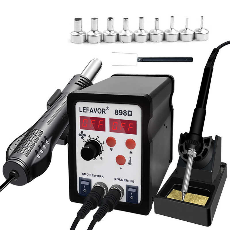 1 898D 2 Hot Air Electric Soldering Iron Heat Rework Station Para Sa ...