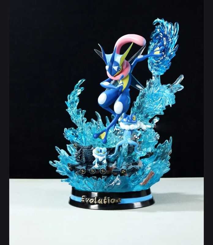 Émon 30Cm Pok Anime Egg Greninja Third Order Evolution Group Figure ...