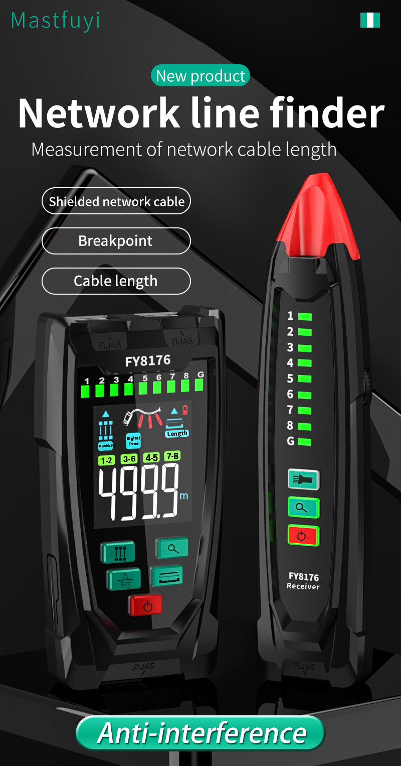 Multi-function Network Cable Tester Lan Check Wire Tracker Length ...