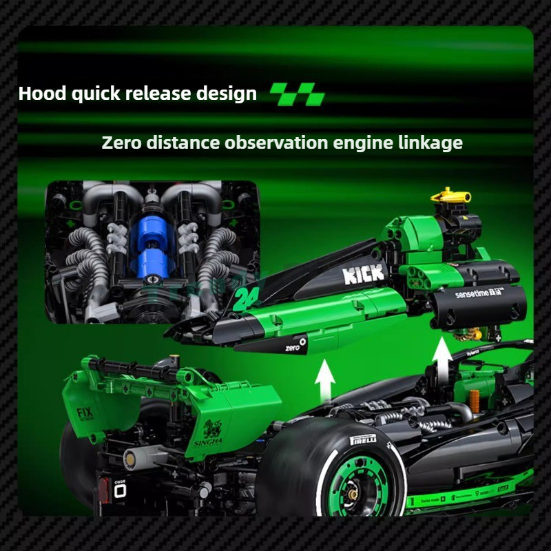 KYLON Technik F1 Rennauto Bausatz 1:8 - 2553 Teile Für CADA Kick Sauber C44