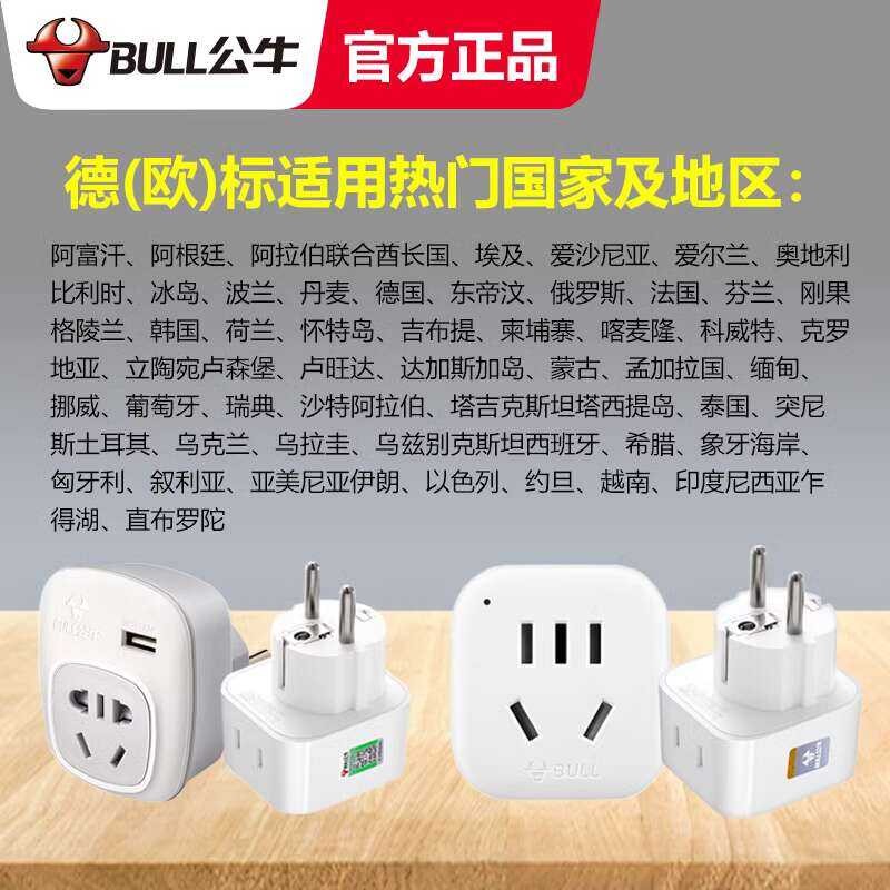 Bull German conversion plug, European to national standard connector ...