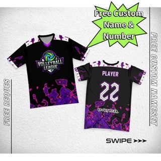 Free Custom Name NumberVolleyball Sublimation T Shirt New Design