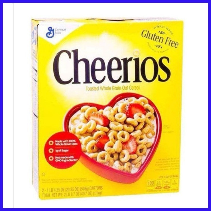 General Mills Cheerios Toasted Whole Grain Oat Cereal 40.7 oz Shopee
