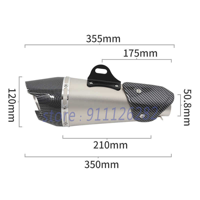 Auspuffrohr Für Yamaha Xmax 125 - Universal 38-51 Mm, 370 Mm Mit DB-Killer